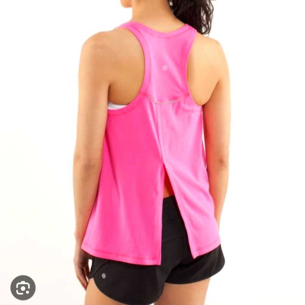 Lululemon Run:Silver Lining Tank, pinkelicious,  size 4